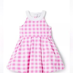 Janie & Jack Pink Gingham Ponte Dress